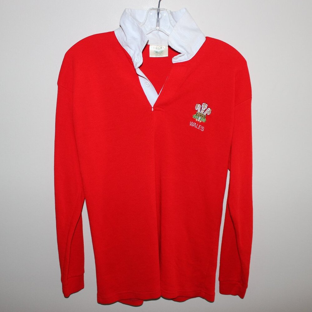 3/$188❤️vintage Blarney Woollen Mills WALES rugby jersey sweater Made In Ireland